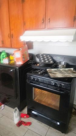 Black gas stove