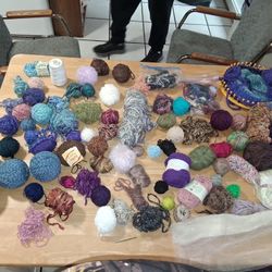 Large Bundle Of Various Knitting Supplies 