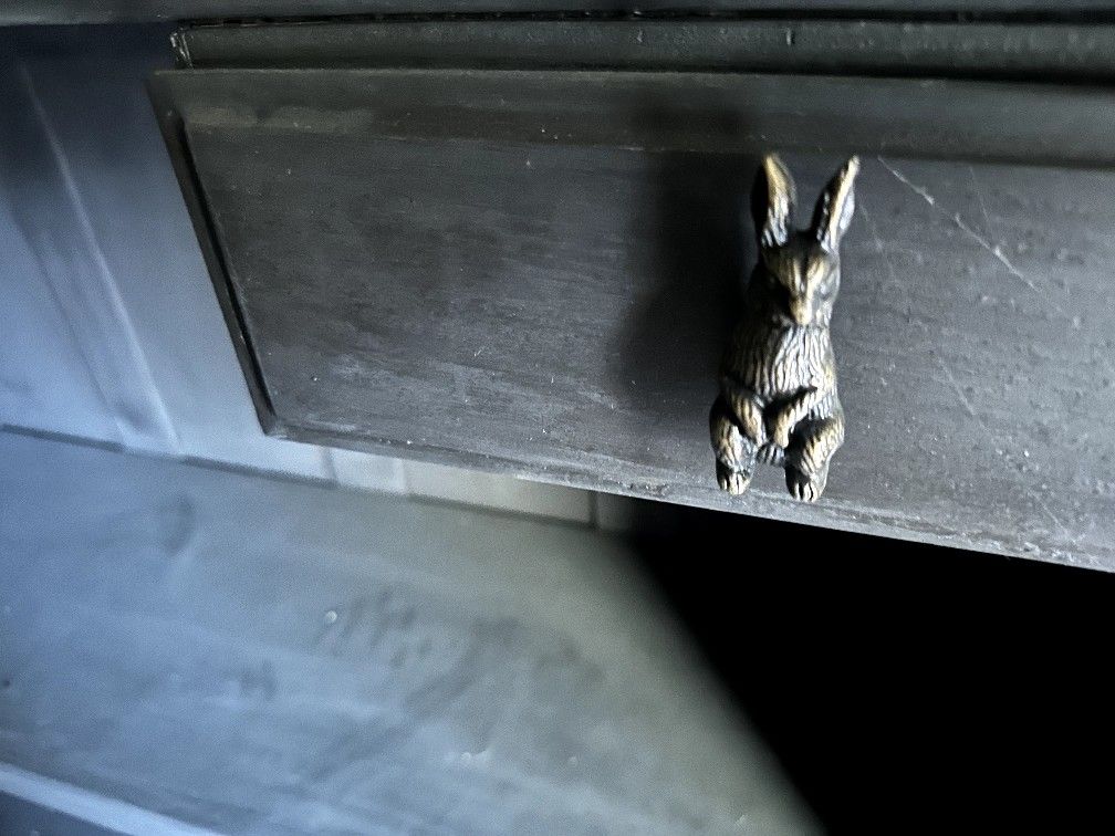 Antique Bar With Original Brass Foot Bar And 3 Chairs