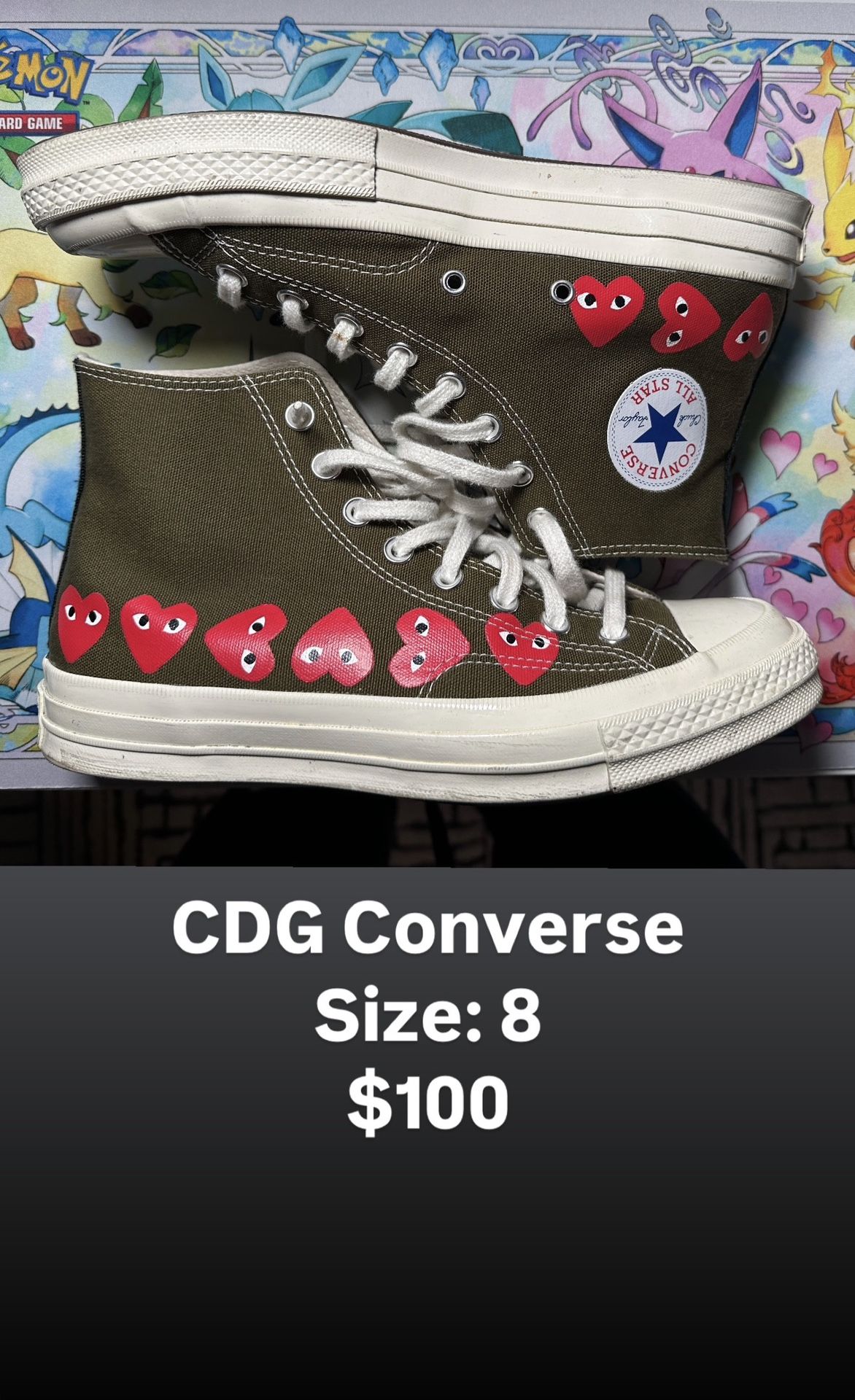 CDG Converse Size 8.5 Men