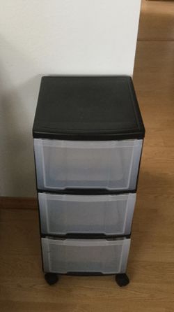 Storage Cart Chest Three Drawers with Wheels