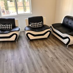 Halliburton 3 - Piece Faux Leather Living Room Set