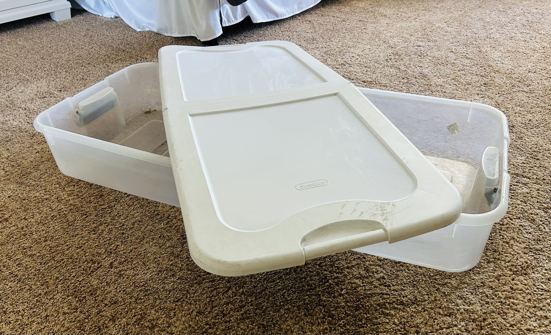 Under Bed Storage Plastic Container With Lid