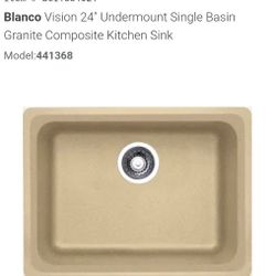 Blanco Vision 24" Undermount Single Basin Granite Composite Kitchen Sink
Model:441368