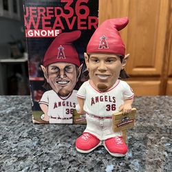 MLB Los Angeles Angels of Anaheim Jered Weaver  garden gnome.  Exclusive Stadium Giveaway.  Size approximately 6 inches tall.  Has only been on displa