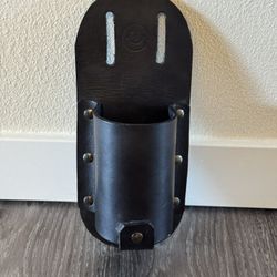Custom leather “drink” belt holster