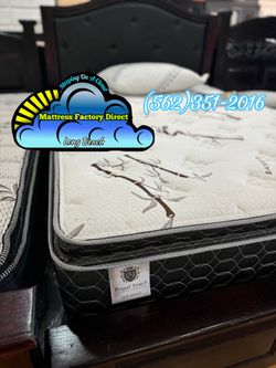Royal Touch hybrid queen mattress and Boxspring bed set Colchon y tambor