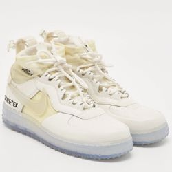 Nike - Air White Leather and Nylon Force 1 Gore Tex High Winter GTX Phantom