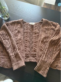 Brown cardigan