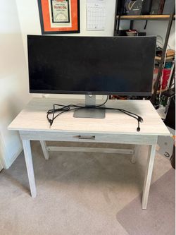 Wood Writing Desk with Drawer
