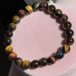 8mm Multicolor Tiger’s Eye Bracelet 