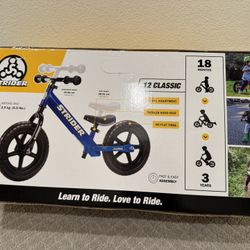 New In Box- Strider 12 Balance Bike