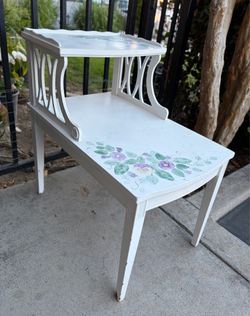 Floral 2 Tier Side Table