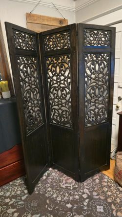 3-panel foldable room divider screen