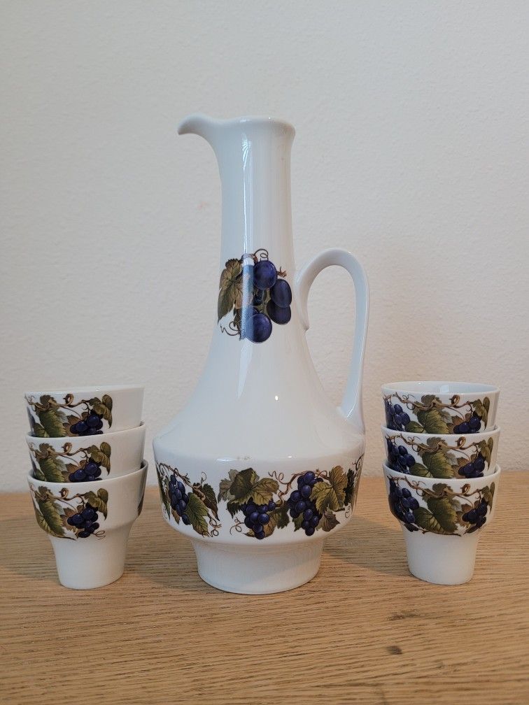 Wine Decanter and 6 Shots Glasses