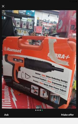 RAMSET COBRA 0.27 CALIBER SEMI-AUTOMATIC POWDER ACTUATED TOOL WITH SILENCER