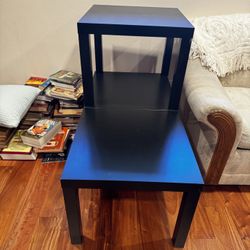 IKEA Black End Tables- Set Of 3
