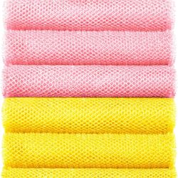 Metene 6 Pieces African Exfoliating Net, Colorful African Net Cloth, Long African Net Sponge Body Scrubber for Use in Shower, Bath Shower Wash Cloth f