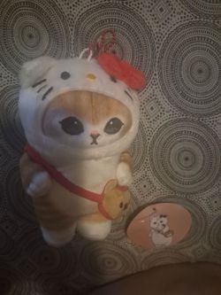 Mofusand Hello Kitty  keychain