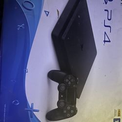 PS4 With Blue Controller