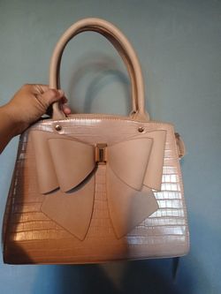 Double Handle Bow Satchel - Taupe