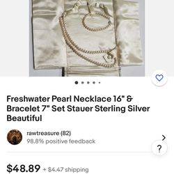 Stauter Pearl Necklace 3pc Set