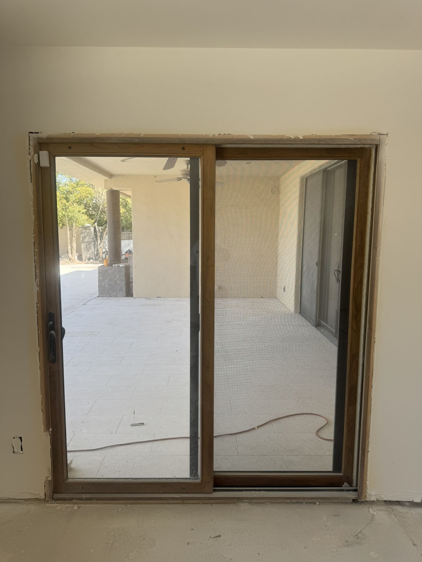 Andersen Wood Stained Slider Doors 72x80