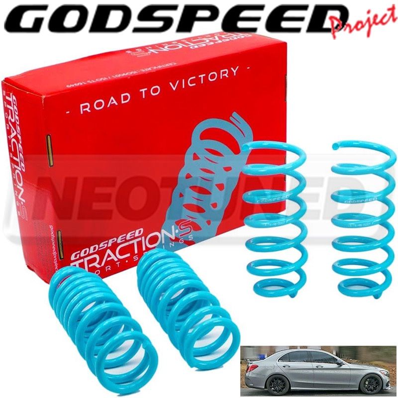 GODSPEED TRACTION-S PERFORMANCE LOWERING SPRINGS KIT SET SUSPENSION FOR MERCEDES-BENZ C300 SEDAN 4MATIC W205 15-21