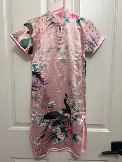 Pink Satin Oriental Dress
