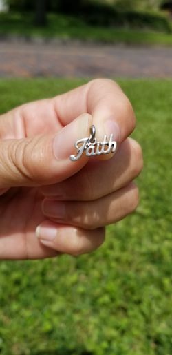 Faith pewter pendant