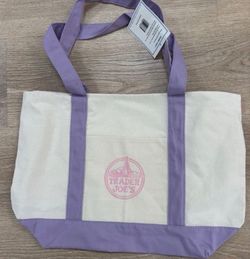 Trader Joe's Large Purple Tote Bag
