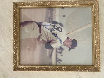 Ted Williams autographed print.