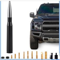 Universal Car Antenna Compatible with Ford, Dodge, Chevrolet, GMC, Jeep, Toyota Truck Antenna - Made of Rugged Billet and Aluminum, Gray, Car Accessor