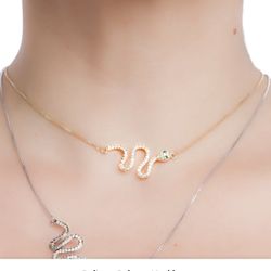 Delicate Balance Snake Necklace