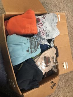 Box of boys size 5/6 clothes