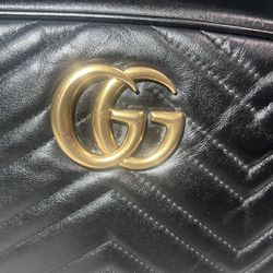 Black Gucci Marmont Quilted Calfskin Matelse