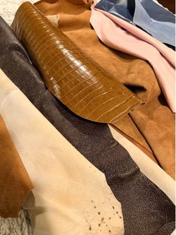 Assorted Leather Scraps and Remnants for Crafting