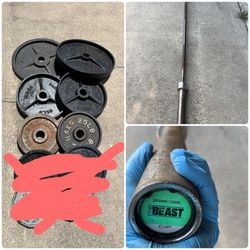 Olympic Weights With Barbell