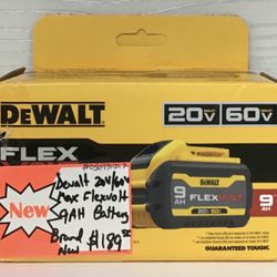 Dewalt 20V/ 60V Max FlexVolt 9AH Battery Brand New 