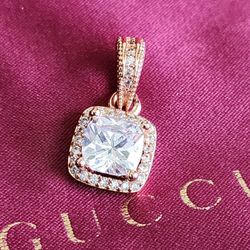 Pandora Rose  Gold Princess Cut Charm 