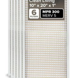 6 PACK Filtrette 10x20x1 Filters. SEALED