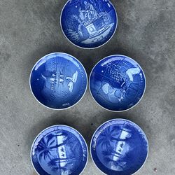 Five Vintage Plates, Two Royal Copenhagen Three B&G