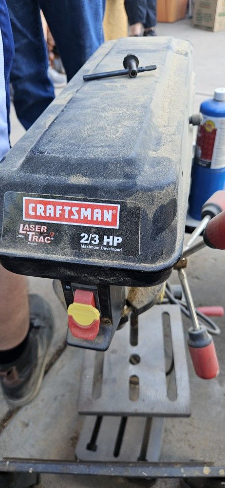 Craftsman 10" Drill Press 2/3HP, 120 Volts, 6 Amp, 5 speeds Model #137.21900 with Laser Trac
