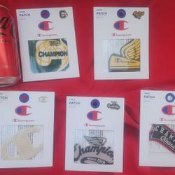 Champion Iron On Patches/ New Bundle Set Of 5 Different Cool Patches/ $20 Firm / DM To Arrange Meet-up / Cash Only 