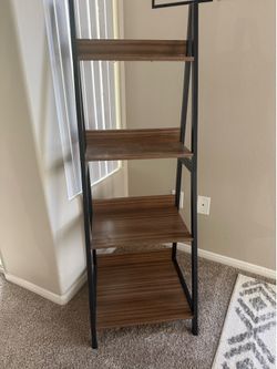 $25 GREAT CONDITION All Wood and Metal Shelving Unit