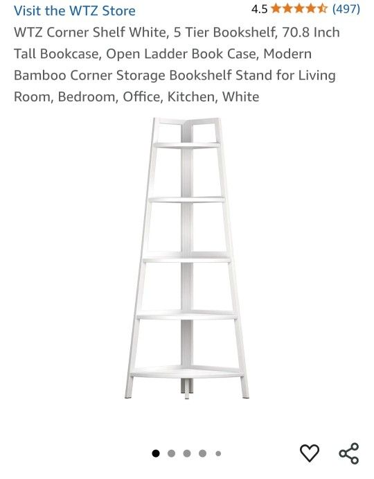 Tall corner shelf