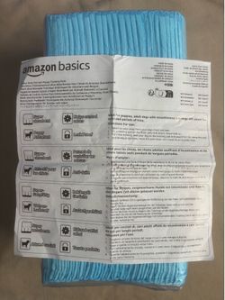 Amazon Basics Heavy Duty Dog and Puppy Pee Pads, 24x23”, 50-Pack