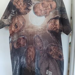 The Walking Dead All Over Print Double Sided Tshirt Size Medium 