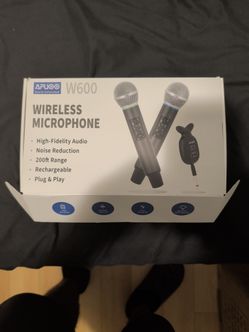 Two wireless microphones