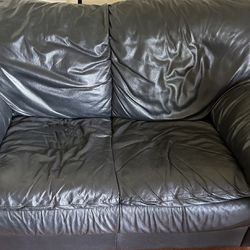 Set Of 3 Leather Sofas By Natuzi